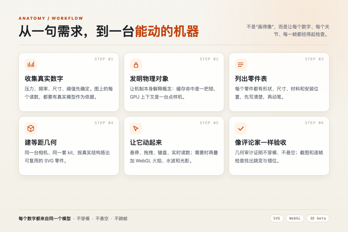 Anatomy 工作流：从需求到可交互机械图